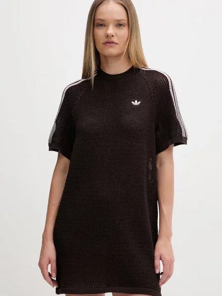 Adidas Originals poletna obleka luknjičasta rjava