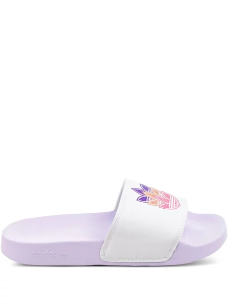 Legginsy Adidas do biegania z nadrukiem z dekoltem w serek czerwone