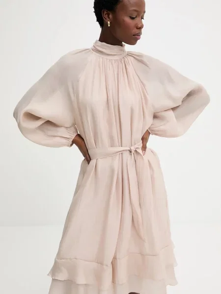 Сукня Answear.LAB mini розкльошена бежевий