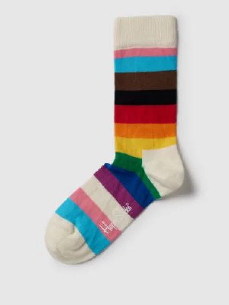 Skarpetki Happy Socks Pride Stripe w kolorze białym wielokolorowe białe