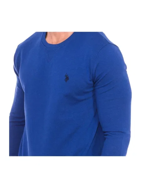 Bluza U.s Polo Assn. z okrągłym dekoltem niebieska