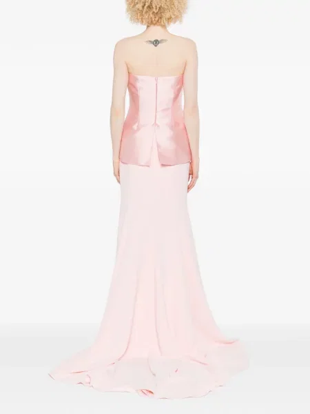 Maksi sukienka maxi Solace London bez ramiączek garniturowa różowa