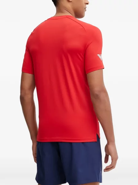 Γραφικό μπλουζάκι Ea7 Emporio Armani με σχέδιο κόκκινο