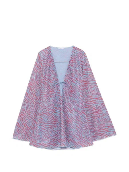 Rochie mini Oseree cu imagine cu model zebră albastru