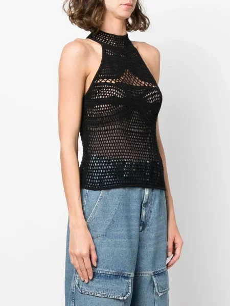 Top The Garment cu gât halter negru