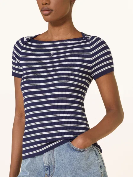 Claudie Pierlot Koszulka Z Dzianiny blau biała
