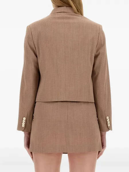 Geacă Alysi în carouri maro