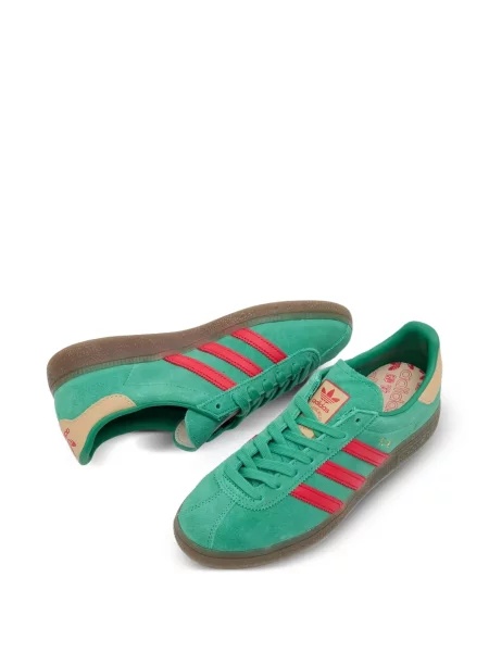 Pantaloni Adidas din piele de căprioară verde