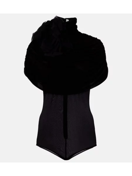 Bodi Magda Butrym s cvjetnim printom crna