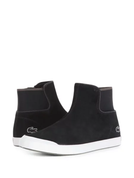 Sneakerși Lacoste din piele de căprioară negru