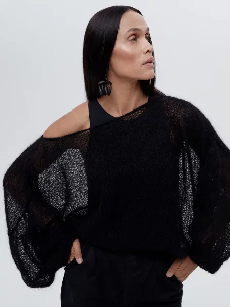 GNIZDO Джемпер Вовна/акрил чорний