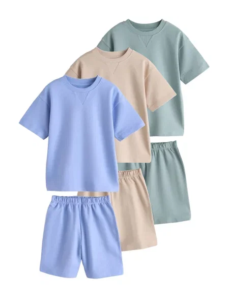 Next Pijamale / albastru deschis / verde bej