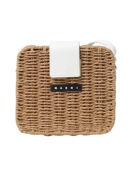 Torebka crossbody Marni elegancka brązowa