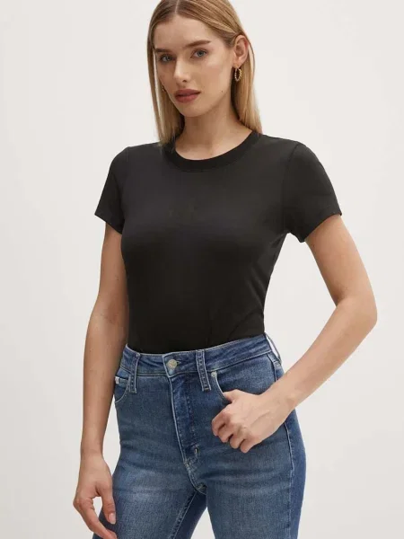 Тениска Calvin Klein Jeans черно