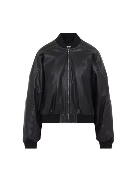 Kurtka skórzana Mm6 Maison Margiela czarna