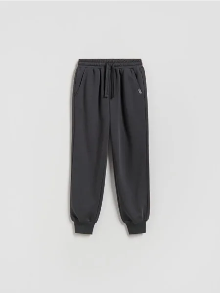 Reserved Pantaloni jogger din gri-închis gri