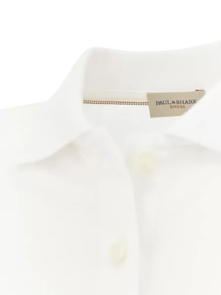 Scurt tricou polo Paul & Shark alb