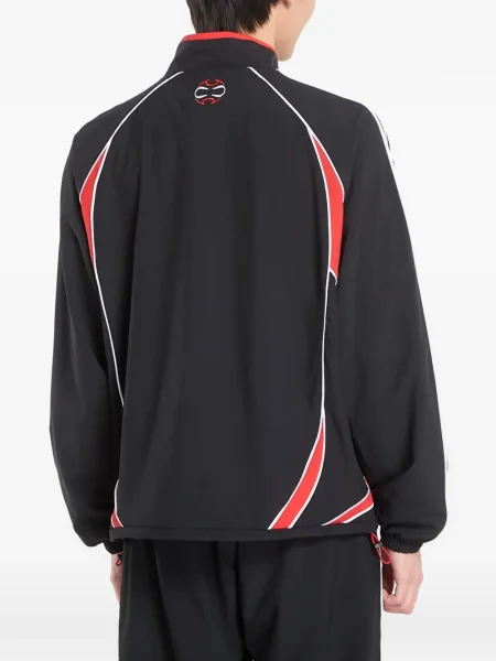 Antrenament grafic tricou Adidas Spezial de jumătate de fermoar negru