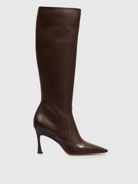Шкіряні чоботи Santoni коричневі