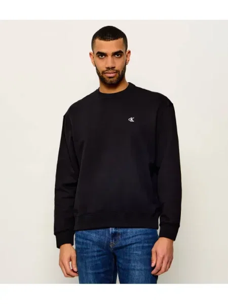 Blugi Calvin Klein din material terry negru