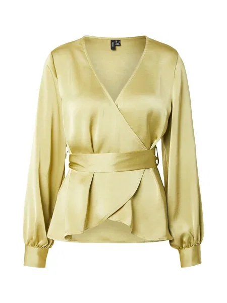 VERO MODA Bluză VMFLORENCE stuf verde