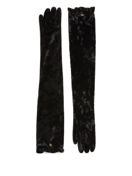 Mănuși Valentino Garavani lungi negru