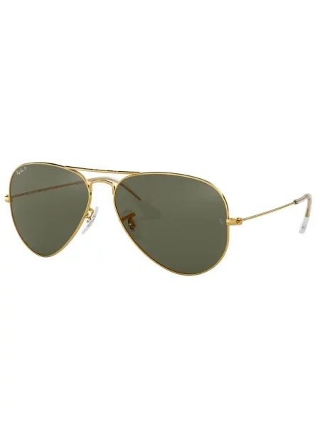 Okulary przeciwsłoneczne Ray-Ban Aviator Classic arista gold/green polarized żółte