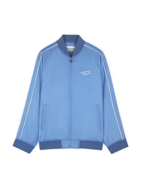 Kurtka Maison Kitsune z kapturem niebieska