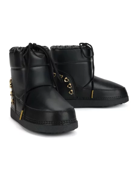 Botki Love Moschino skórzane czarne