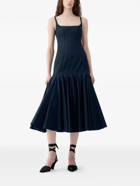 Rochie Jacquemus plisată de costum albastru