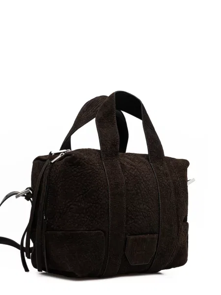 AllSaints torebka skórzana brązowy