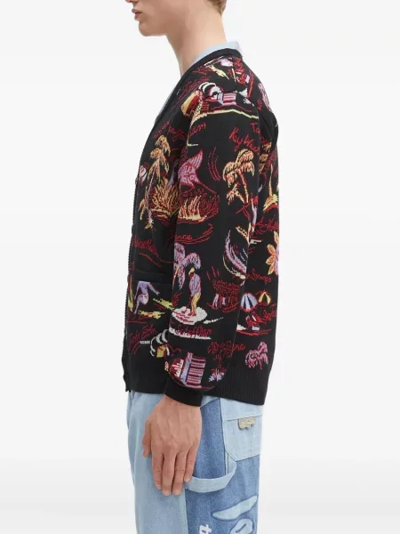 Жилетка Wacko Maria в тропически десен черно