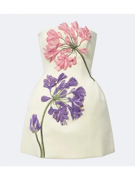Rochie Leo Lin cu model floral cu aplicații galben