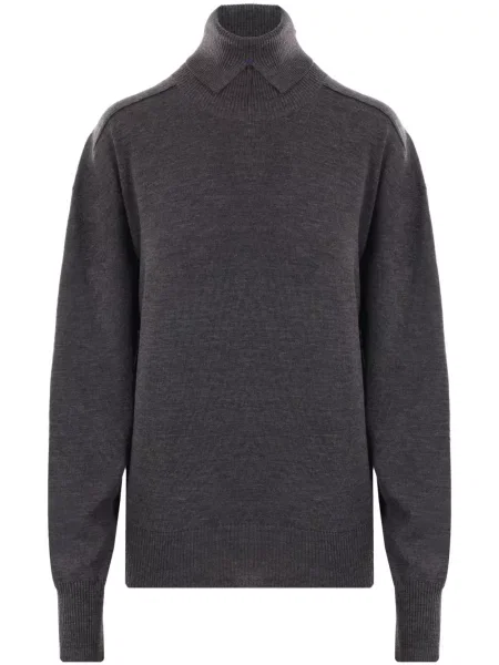 Sweter Burberry wełniany szary