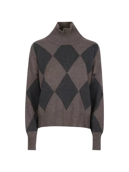 Pulover Aragona cu model argyle maro