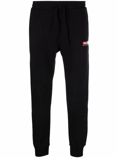 Pantaloni Diesel cu broderie alergare negru