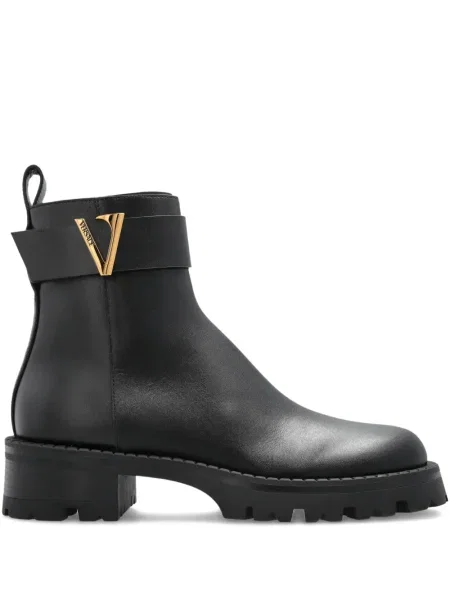 Cizme scurte Versace cu cataramă negru