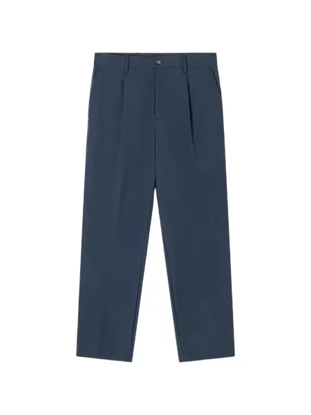 Pantaloni White Sand din țesătură twill alb