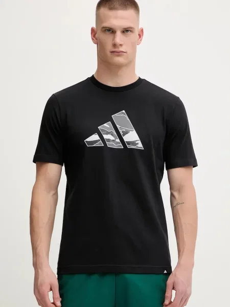 Тениска adidas с принт черно
