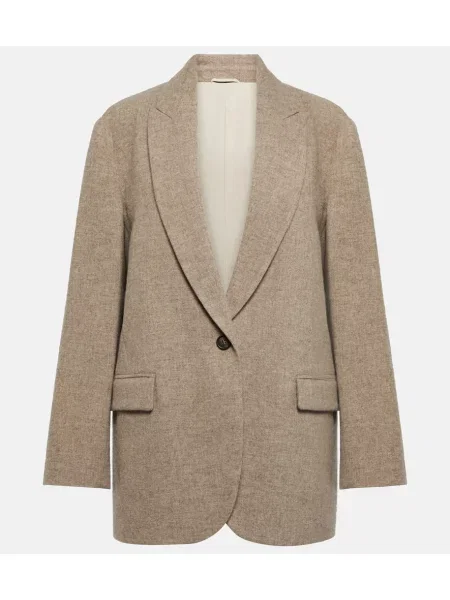 Sacou Brunello Cucinelli de lână gri