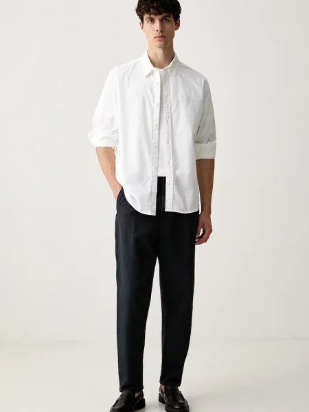G-Star hlače Pleated Chino Relaxed Tapered modra