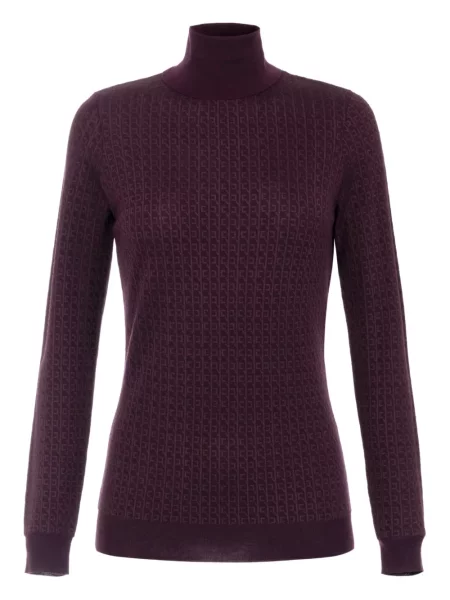Sweter Elisabetta Franchi żakardowy czerwony