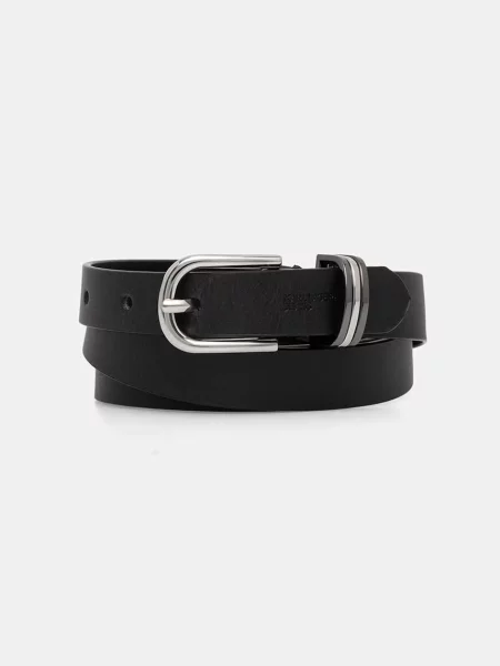 Karl Lagerfeld Jeans curea pentru femei din piele negru