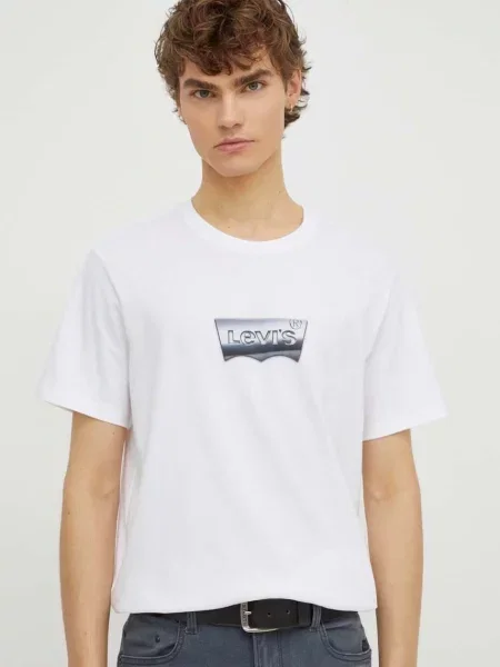 Levi's tričko GRAPHIC CREWNECK bílé