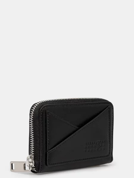 Кожаный кошелек Mm6 Maison Margiela черный