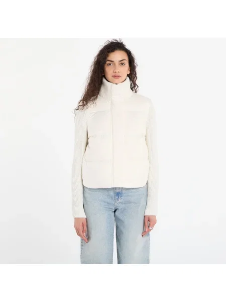 Jachetă Tommy Hilfiger Modern Down Knit Mix Reg Jacket Ivory Silk S