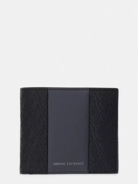 Armani Exchange portofel pentru bărbați cu imitație de piele negru