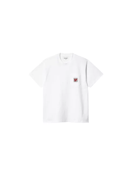 Carhartt WIP S/S Stretch Pocket T-Shirt White Mężczyźni Koszulki Carhartt WIP Size: S biały
