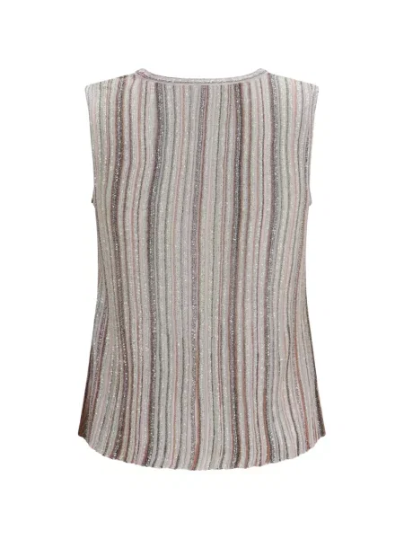 Top Missoni s flitry bez rukávů