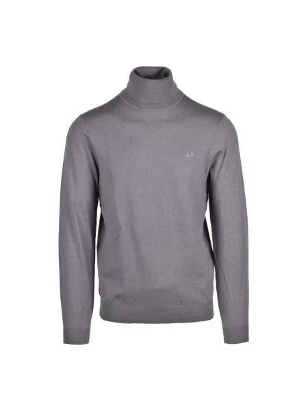 Sweter z golfem Sun68 do golfa szary